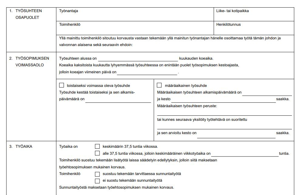 Miten työsopimus tehdään?